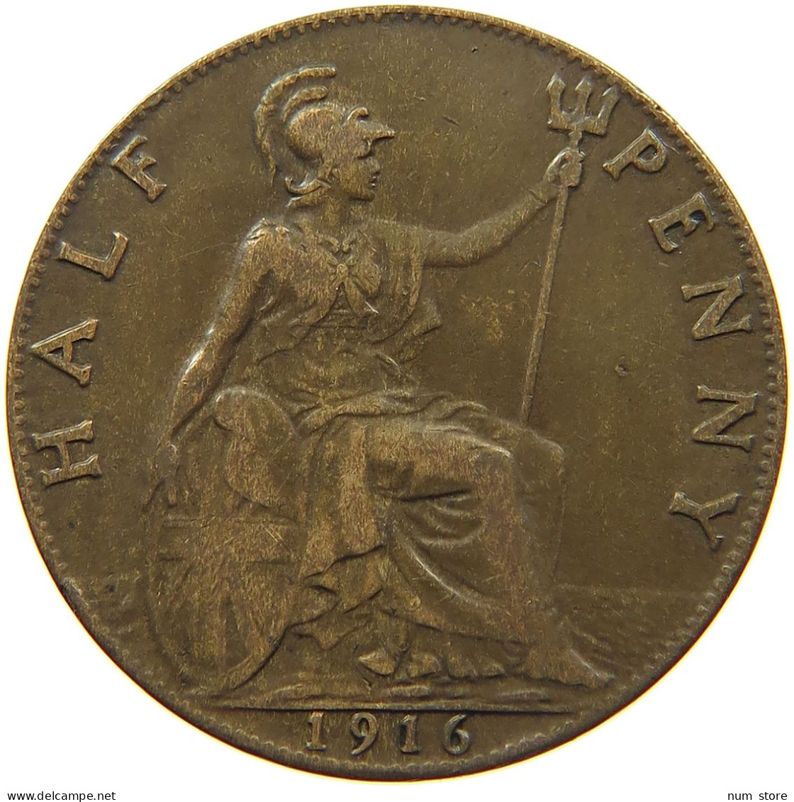 GREAT BRITAIN 1/2 PENNY 1916 GEORGE V. (1910-1936) #MA 101860 - C. 1/2 Penny