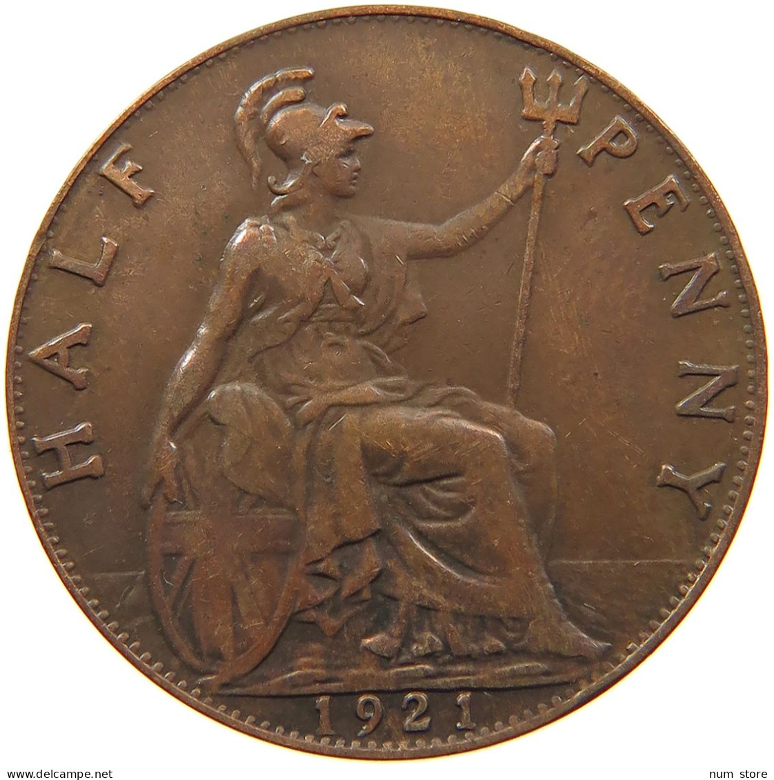 GREAT BRITAIN 1/2 PENNY 1921 GEORGE V. (1910-1936) #MA 101862 - C. 1/2 Penny