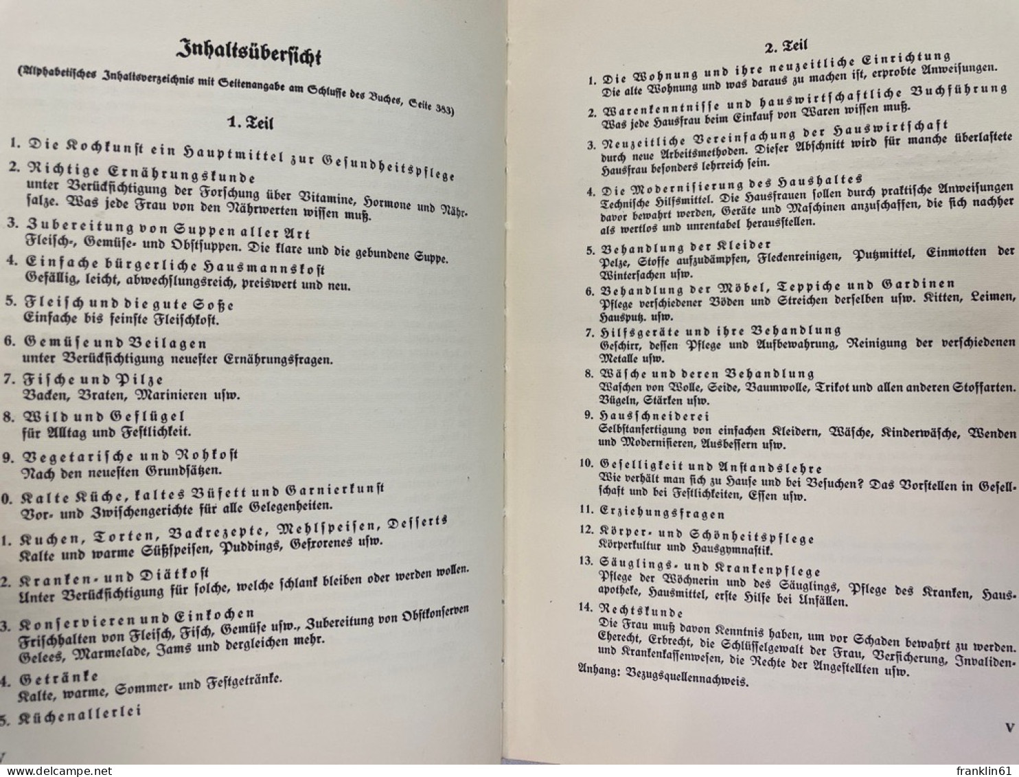 Der  Neuzeitliche Haushalt. Band 1 Und 2 In Einem Buch. - Comidas & Bebidas