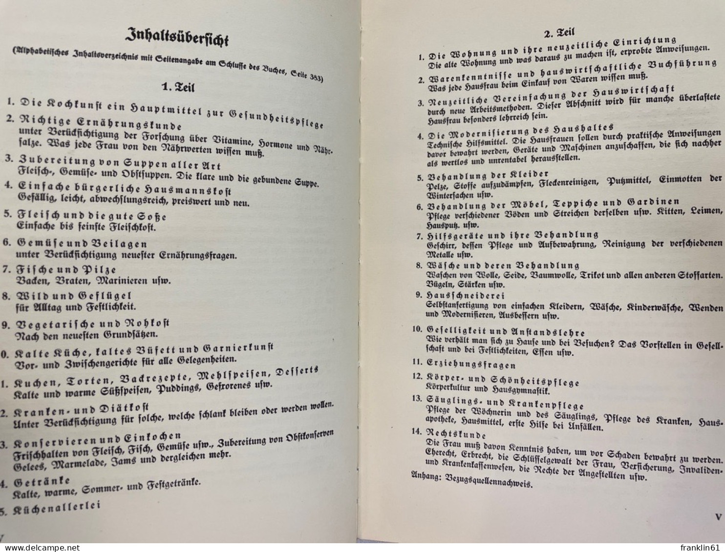 Der  Neuzeitliche Haushalt. Band 1 Und 2 In Einem Buch. - Manger & Boire