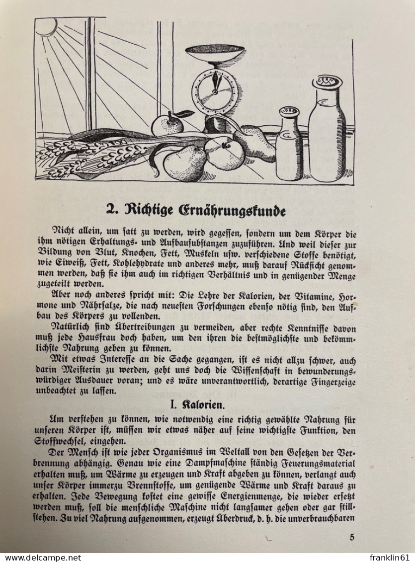 Der  Neuzeitliche Haushalt. Band 1 Und 2 In Einem Buch. - Essen & Trinken