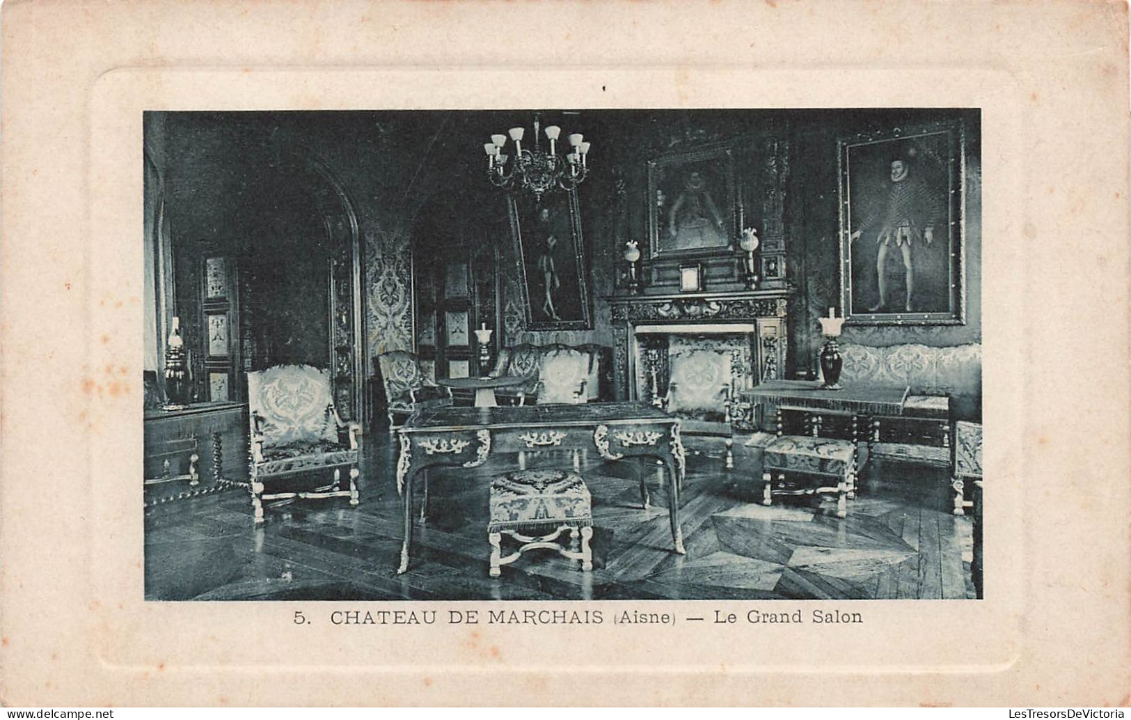 FRANCE - Château De Marchais - Le Grand Salon - Carte Postale Ancienne - Laon