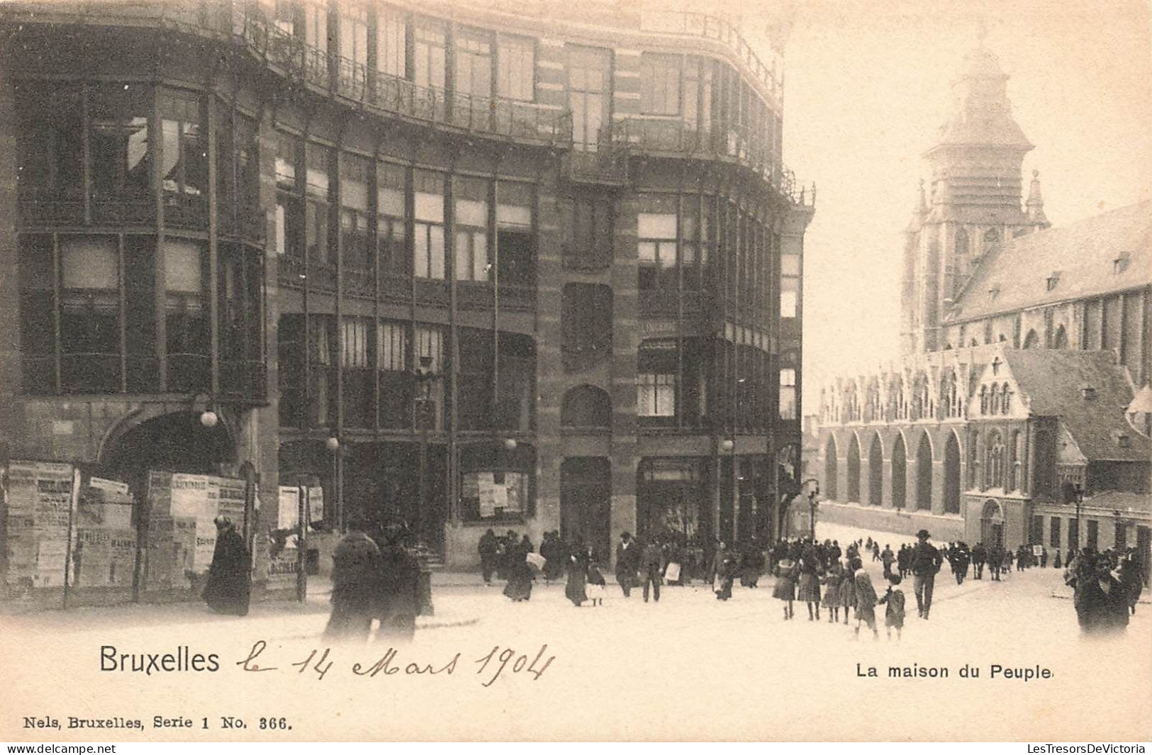 BELGIQUE - Bruxelles - La Maison Du Peuple - Animé - Carte Postale Ancienne - Monuments, édifices