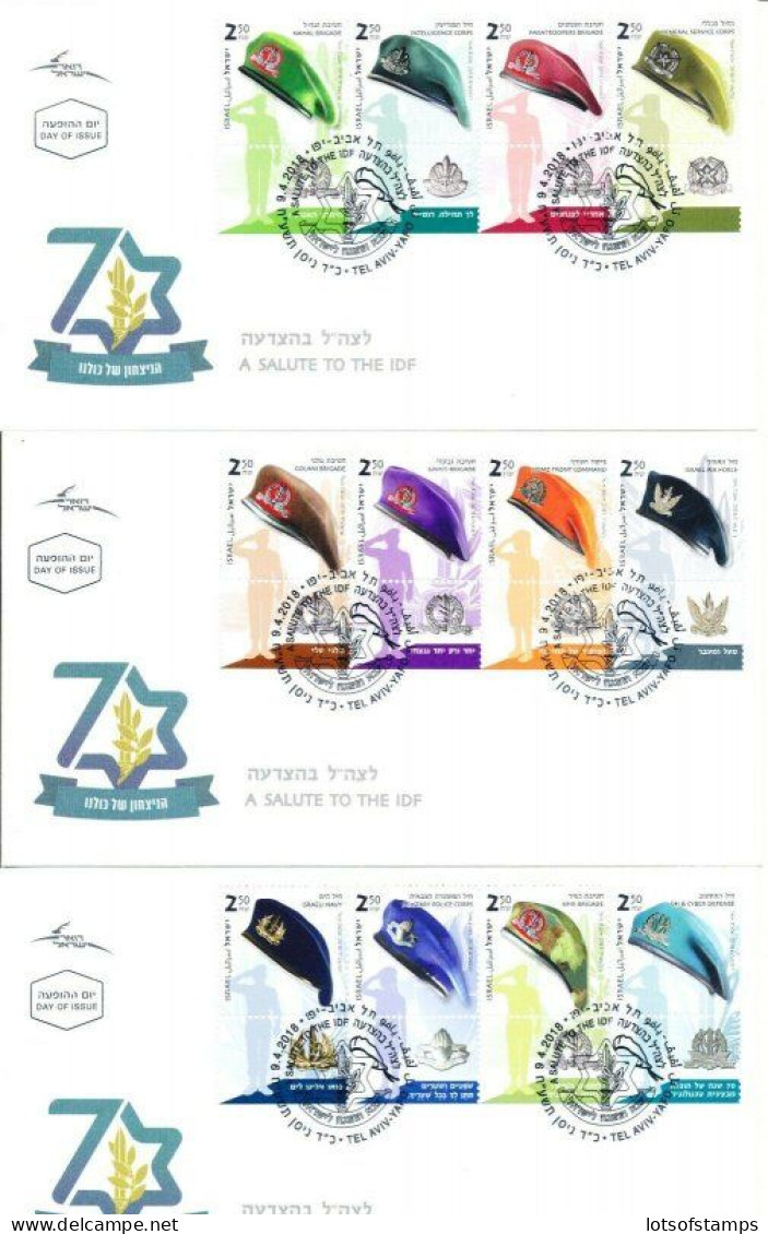ISRAEL 2018 COMPLETE YEAR FDC SET ALL STAMPS ISSUED + S/SHEETS MNH SEE 10 SCANS