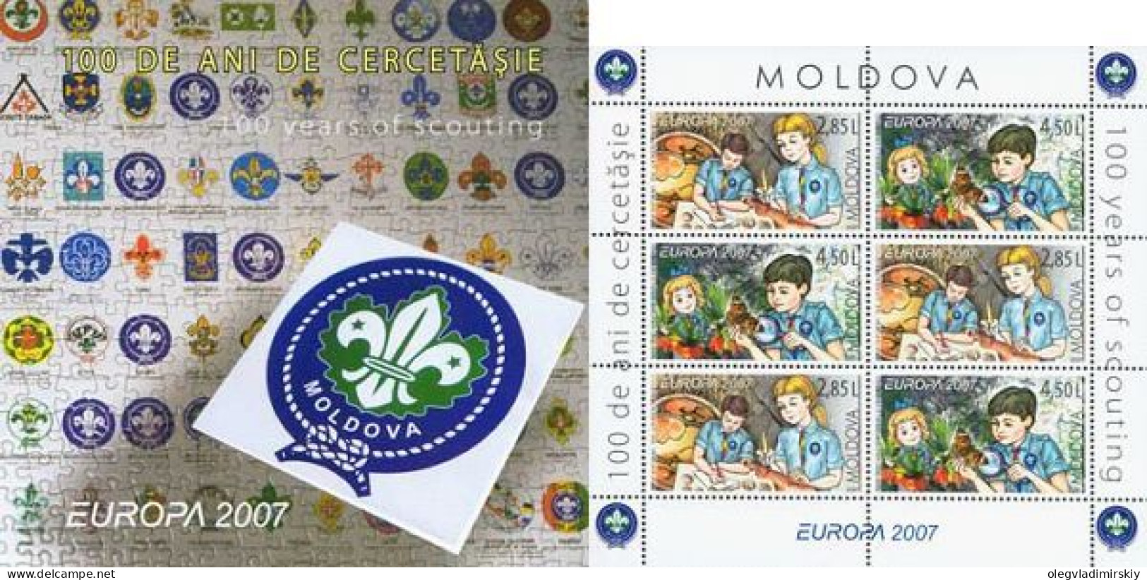 Moldavia Moldova Moldawien 2007 Europa CEPT Scouts Limited Edition Block \ Minisheet In Booklet MNH - 2007