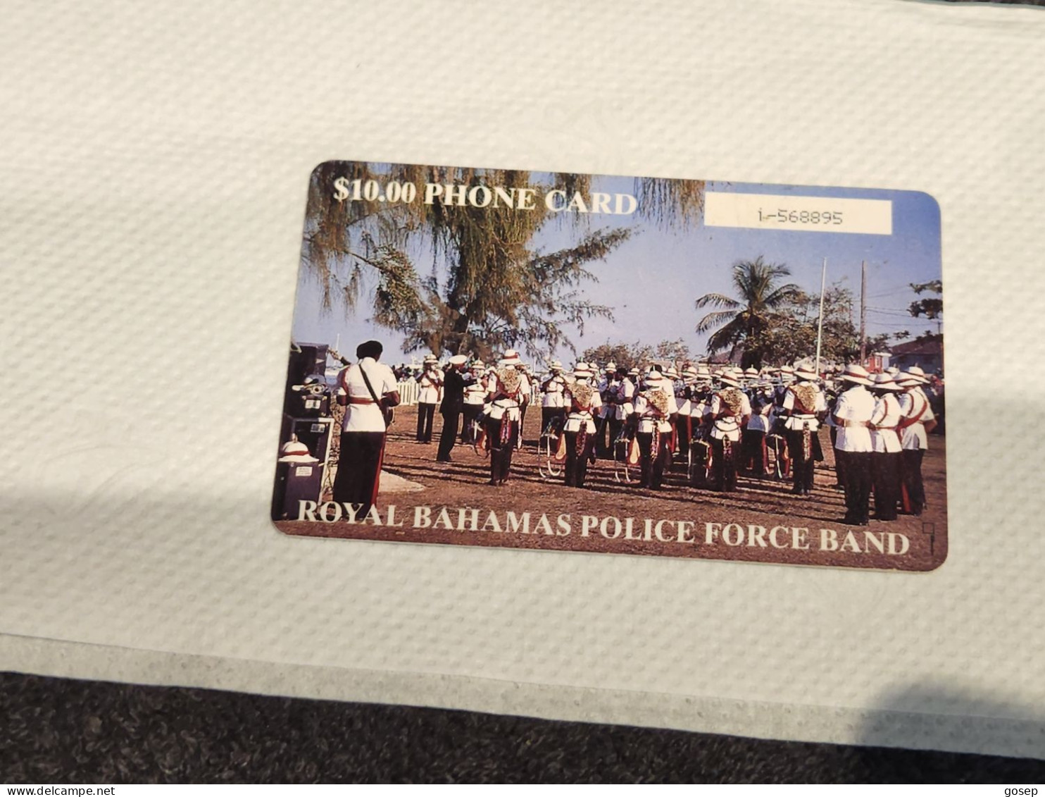 BAHAMAS-(BS-BAT-0006Dc)-Royal Police Force Band-(5)-($ 10.00)-(1-568895)-used Card+1card Prepiad Free - Bahama's