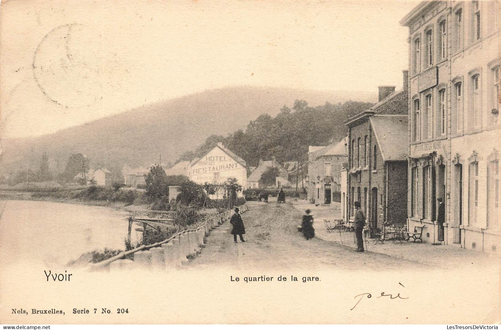 BELGIQUE - Yvoir - Le Quartier De La Gare - Carte Postale Ancienne - Yvoir