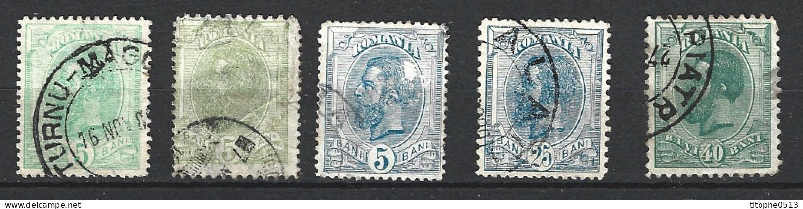 ROUMANIE. Timbres Oblitérés. Roi Charles 1er. Type D. - Oblitérés