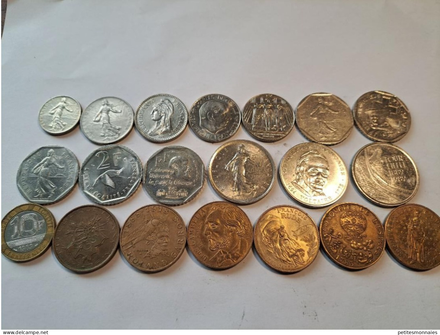 FRANCE Lot De 20 Monnaies 1,2,5,10 Francs Commemorative   ( 33  ) E - Vrac - Monnaies