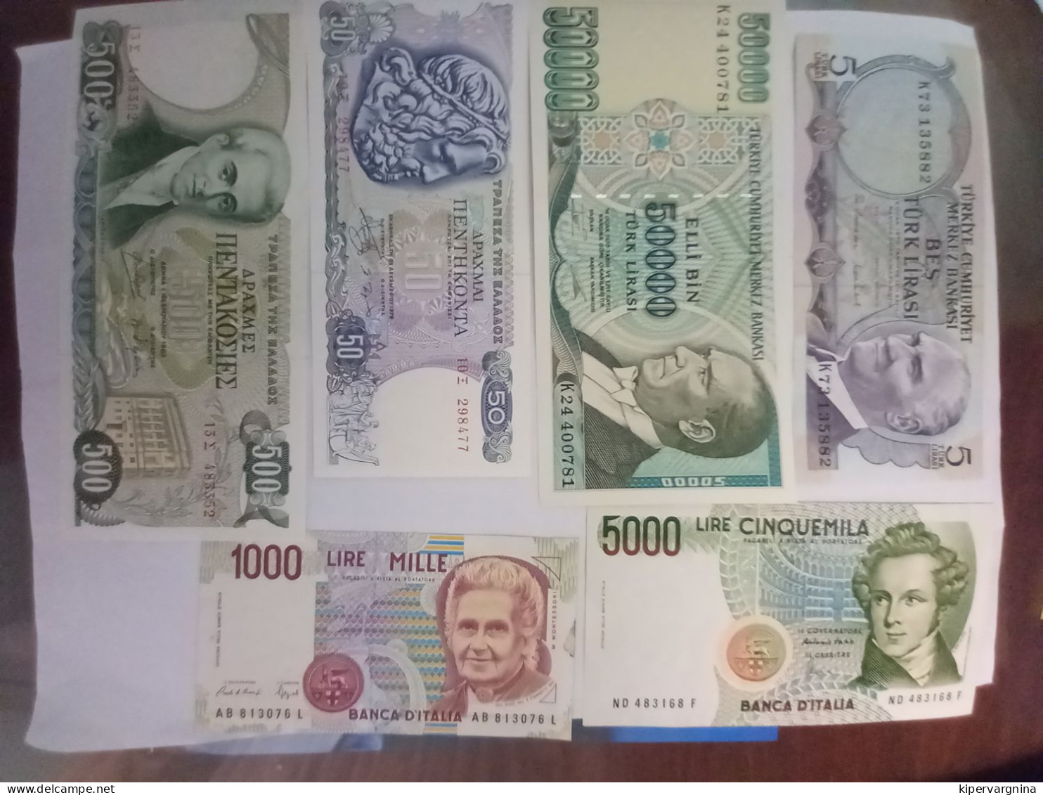 GREECE TURKEY  ITALY UNCIRCULATED Banknotes - Grèce