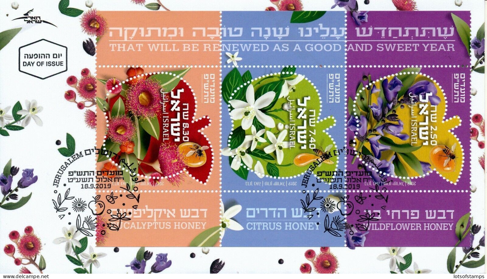 ISRAEL 2019 COMPLETE YEAR FDC SET ALL STAMPS ISSUED + S/SHEETS MNH SEE 9 SCANS - Brieven En Documenten