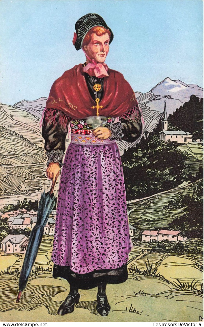 ILLUSTRATEUR - Landry - Costumes De Savoie - Colorisé - Carte Postale Ancienne - Autres & Non Classés