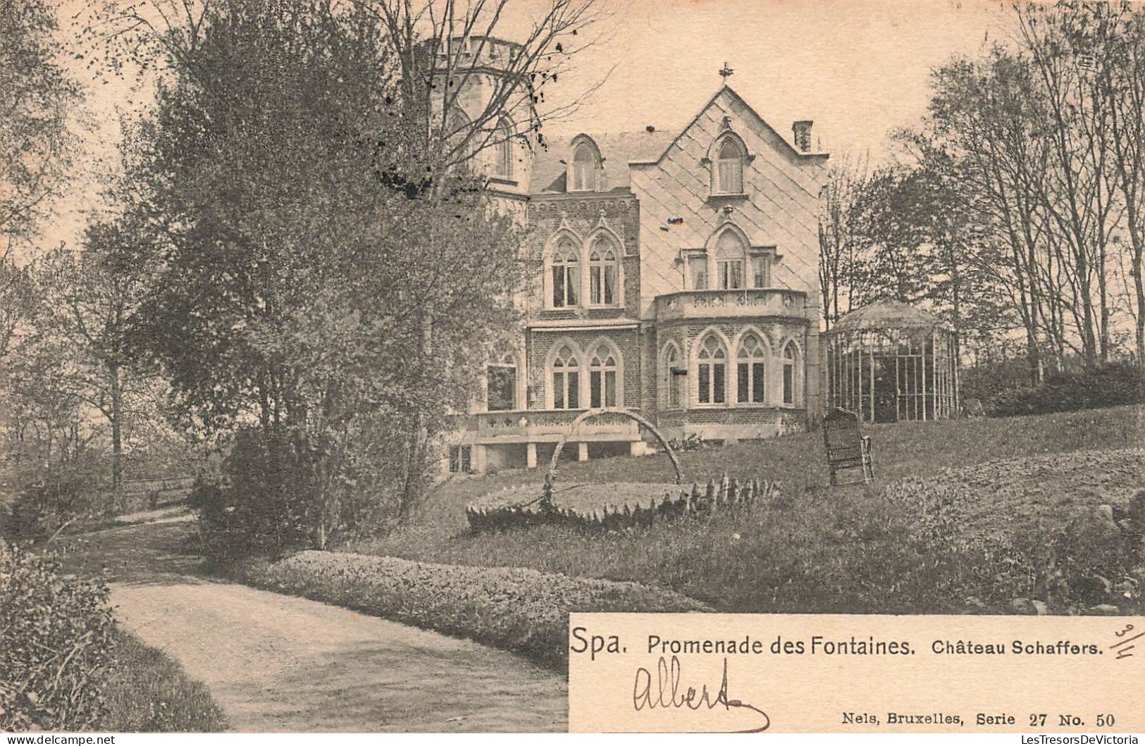 BELGIQUE - Spa - Promenade Des Fontaines - Le Château Schaffers - Carte Postale Ancienne - Spa