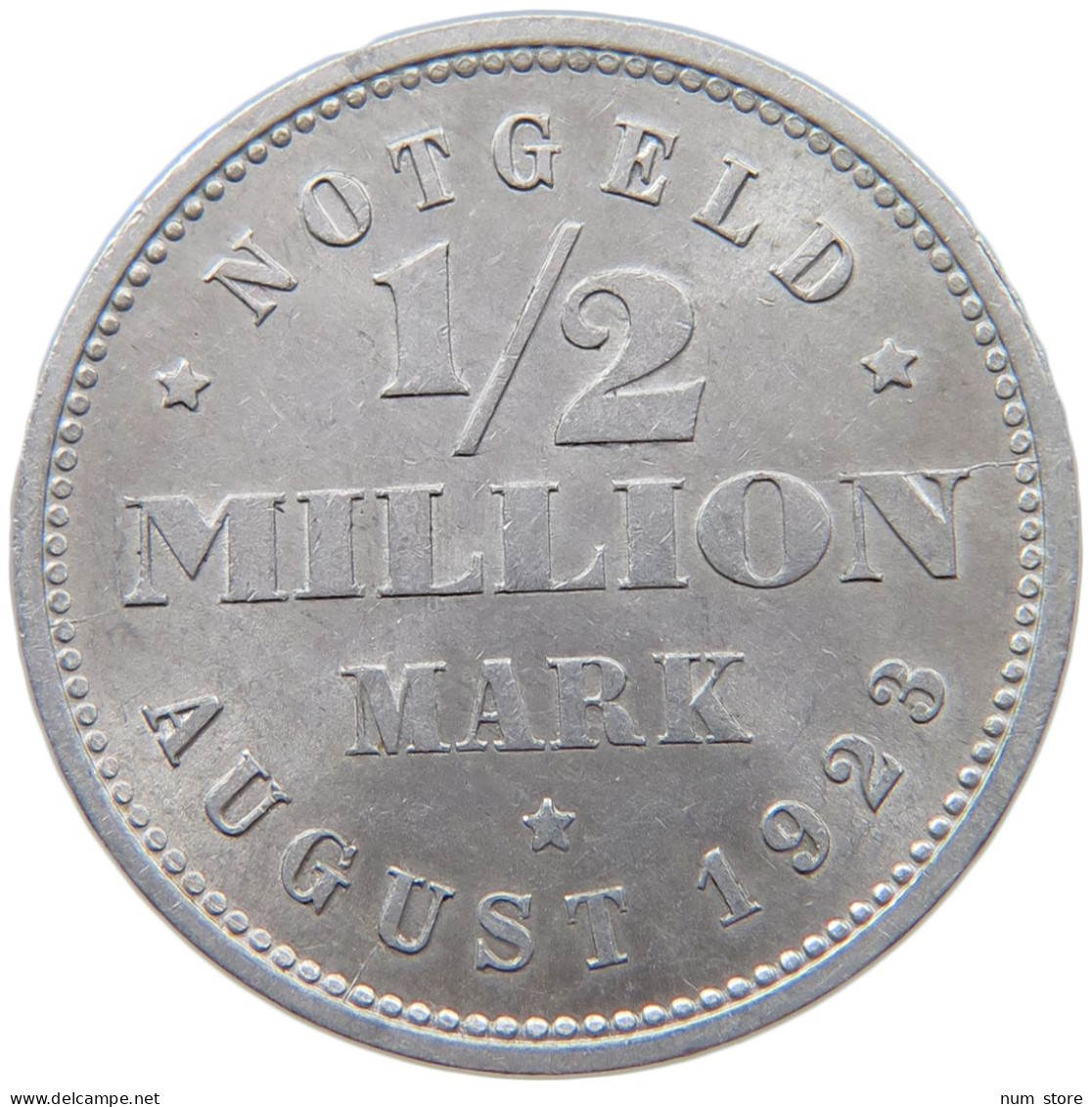 HAMBURG 1/2 MILLION MARK 1923  #MA 067485 - Autres & Non Classés
