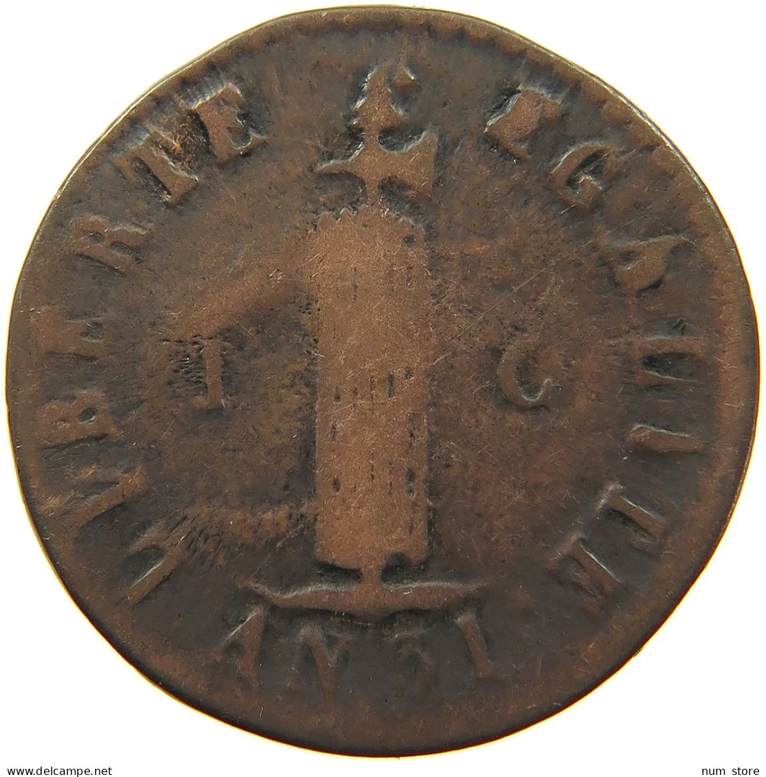 HAITI CENTIME 1834 AN 31  #MA 101004 - Haïti