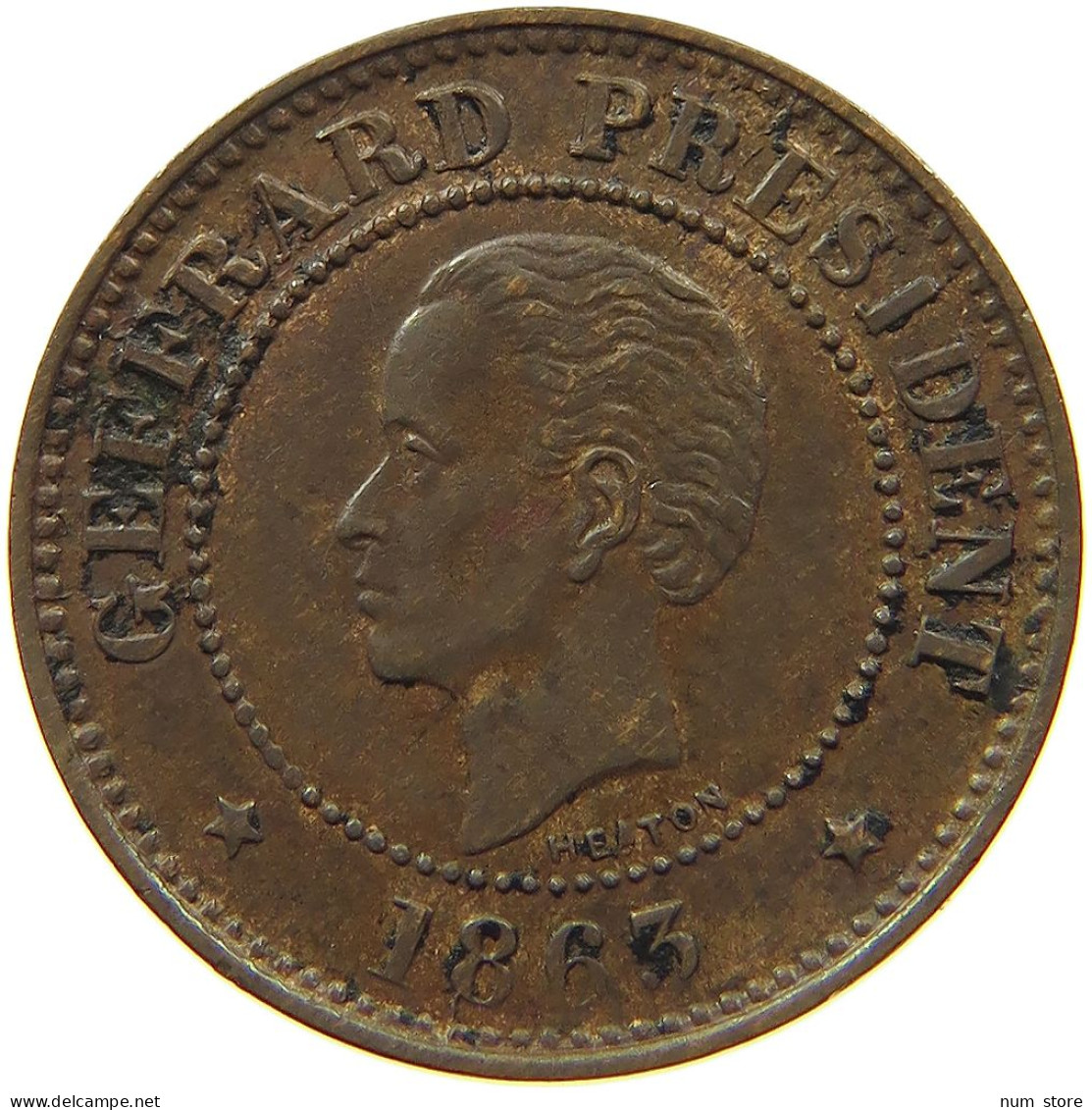 HAITI 5 CENTIMES 1863  #MA 065160 - Haití