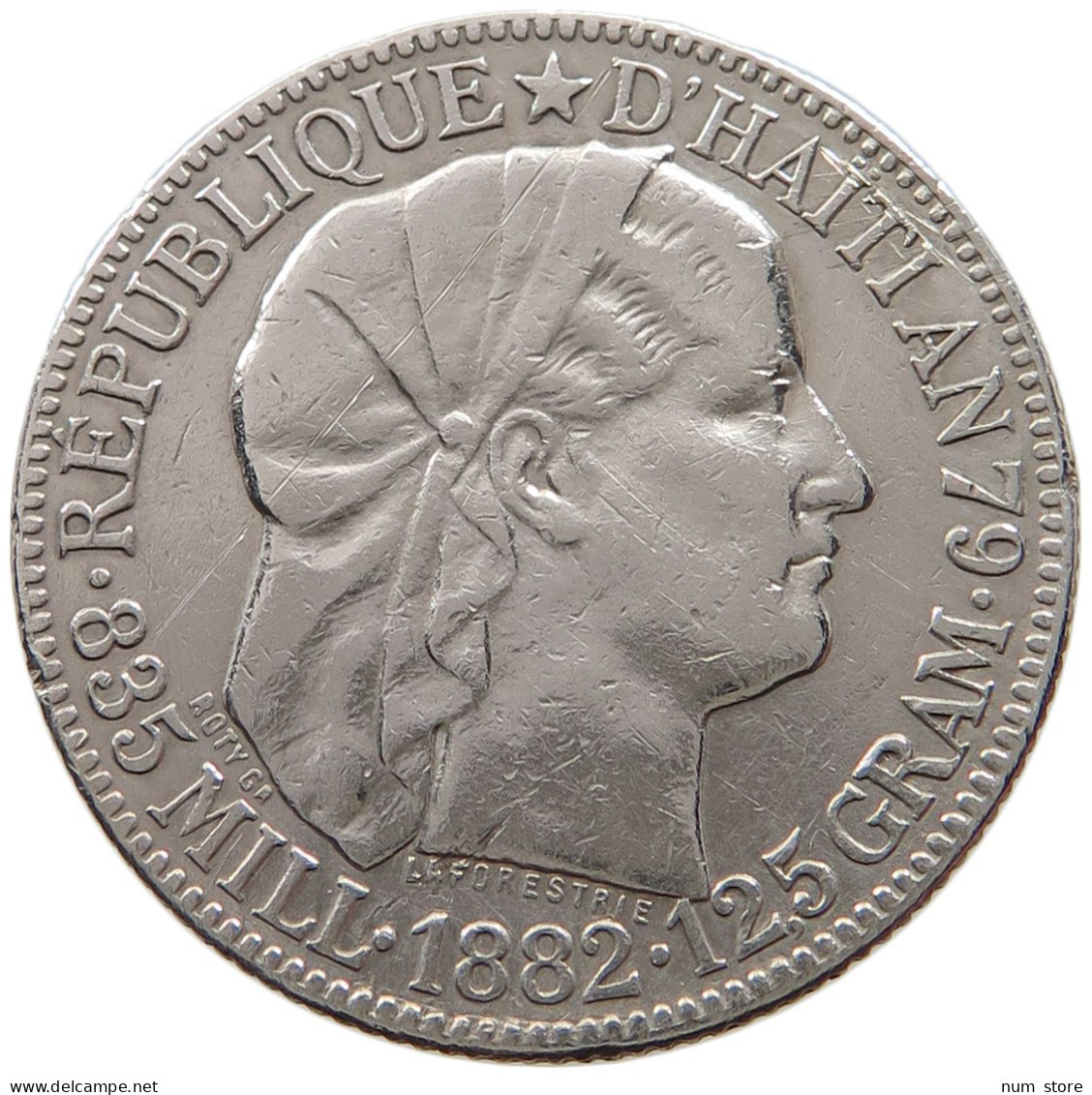 HAITI 50 CENTIMES 1883  #MA 002057 - Haiti