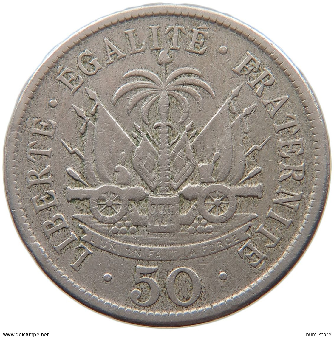 HAITI 50 CENTIMES 1907  #MA 063116 - Haití