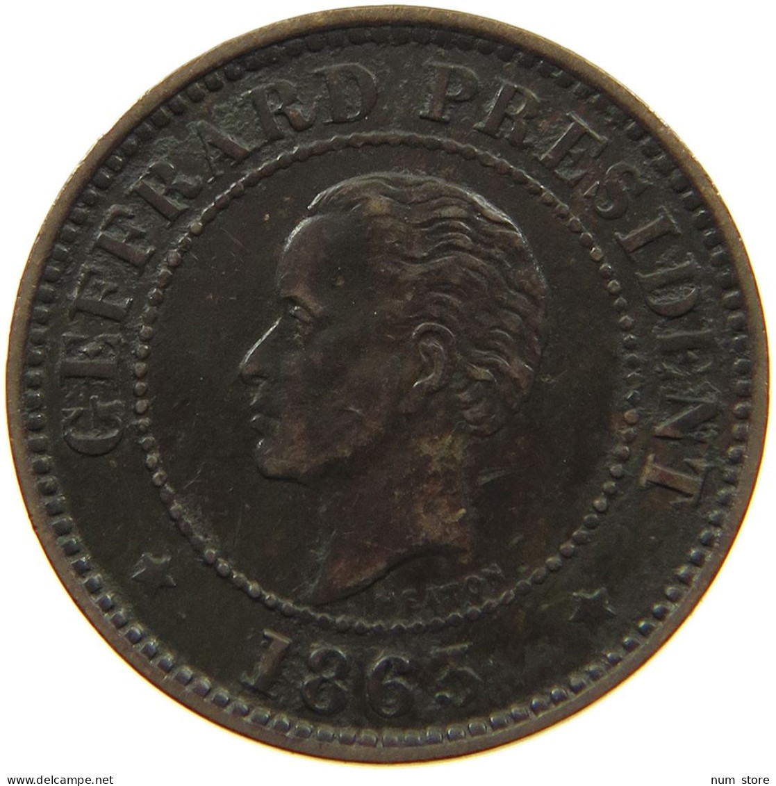 HAITI 5 CENTIMES 1863  #MA 002053 - Haiti