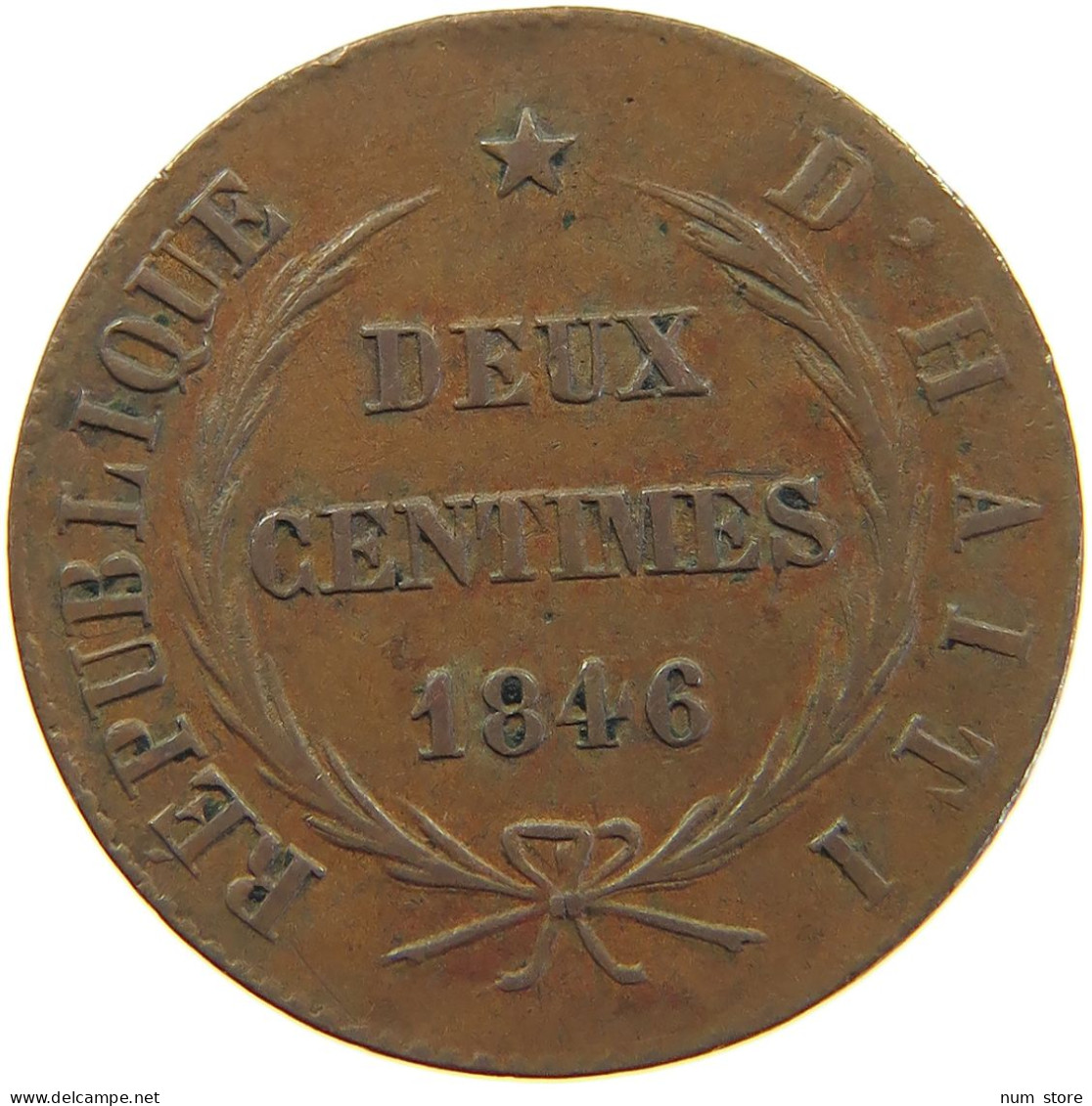 HAITI 2 CENTIMES 1846  #MA 065070 - Haiti