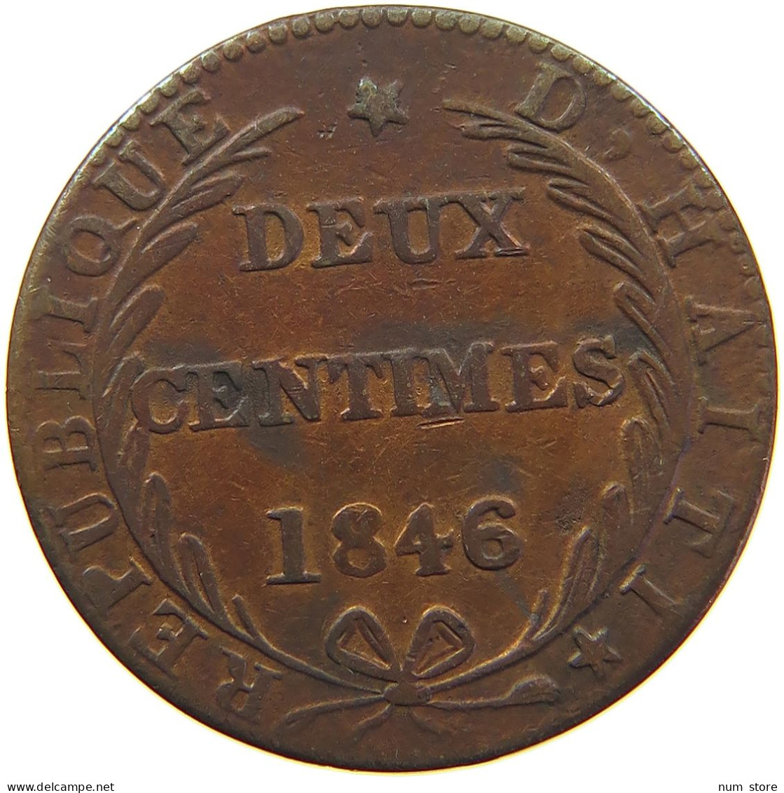 HAITI 2 CENTIMES 1846  #MA 065087 - Haïti