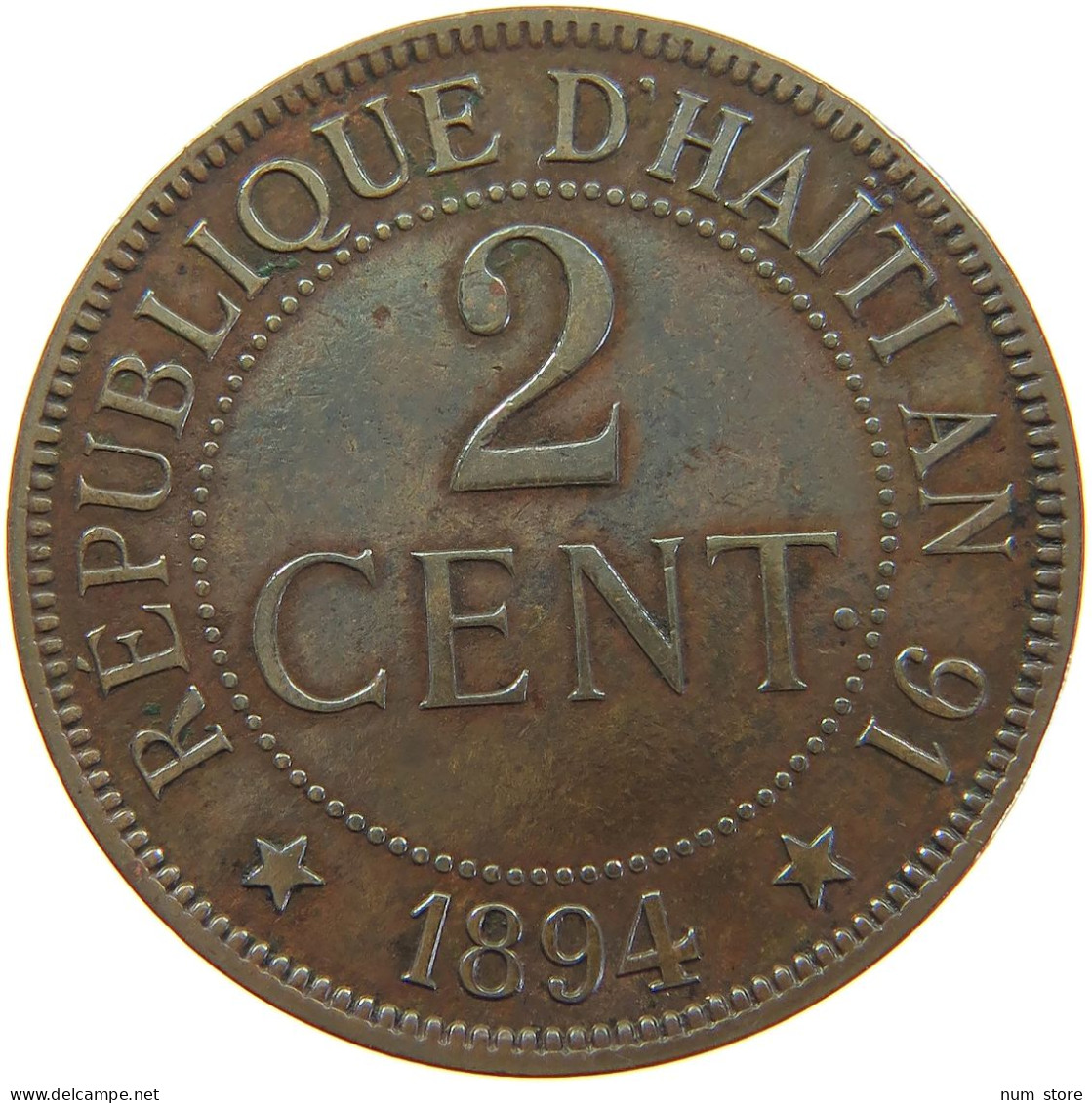 HAITI 2 CENTIMES 1894  #MA 065014 - Haití