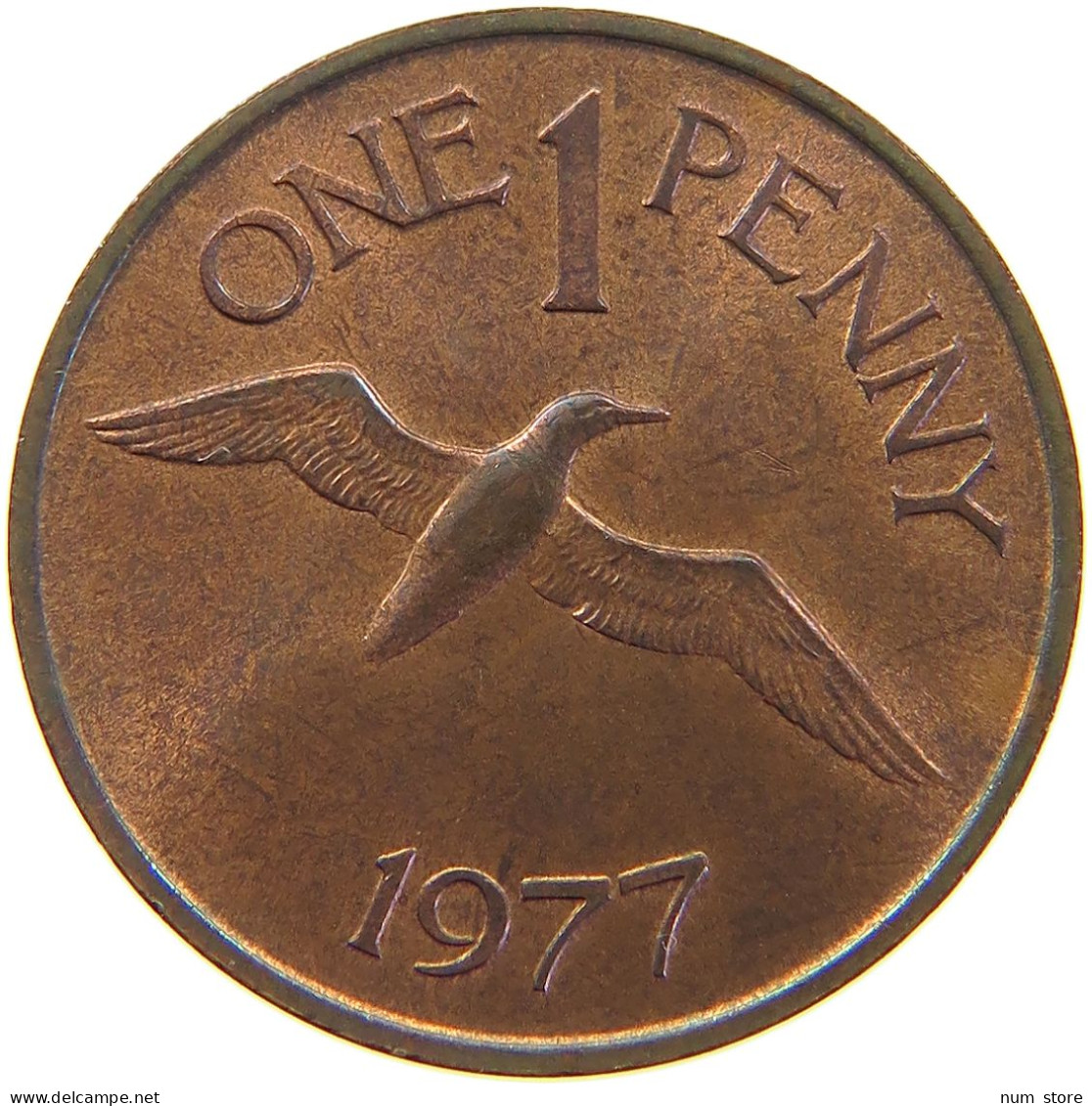 GUERNSEY PENNY 1977 ELIZABETH II. (1952-) #MA 064898 - Guernsey