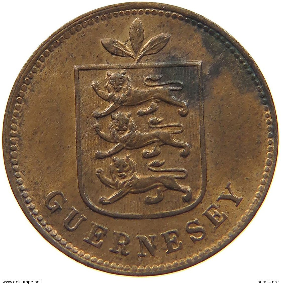 GUERNSEY DOUBLE 1903  #MA 022637 - Guernsey