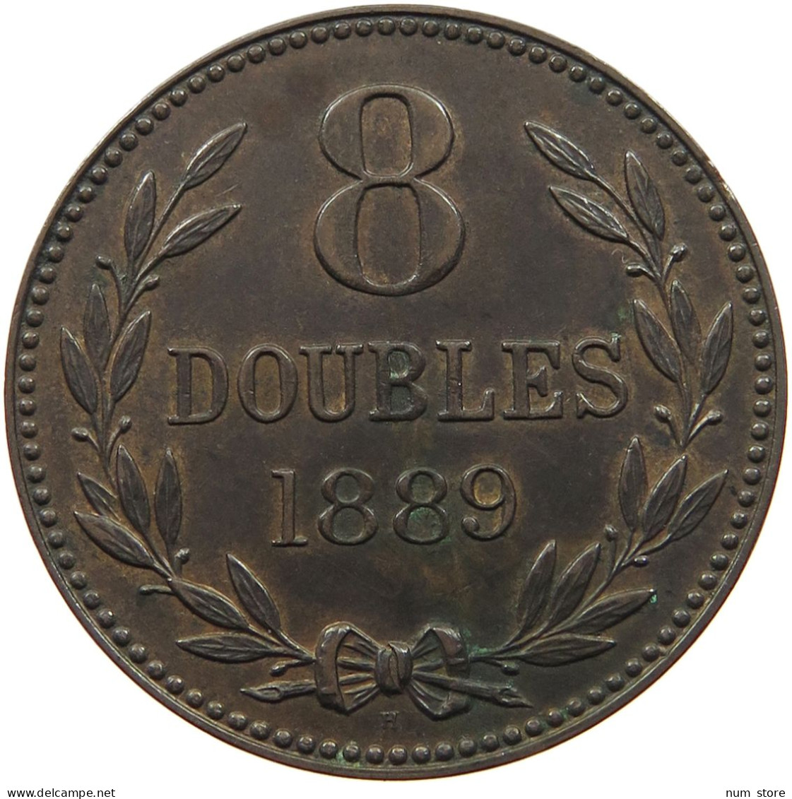 GUERNSEY 8 DOUBLES 1889  #MA 001690 - Guernsey