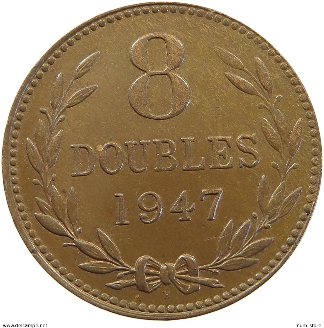 GUERNSEY 8 DOUBLES 1947 GEORGE VI. (1936-1952) #MA 064889 - Guernesey