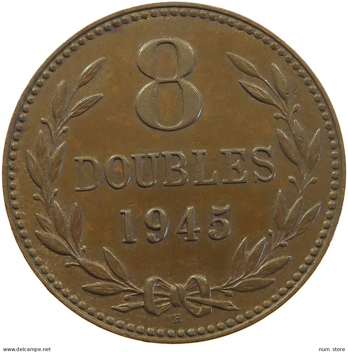 GUERNSEY 8 DOUBLES 1945 GEORGE VI. (1936-1952) #MA 064886 - Guernesey