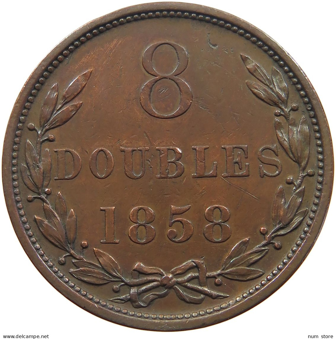 GUERNSEY 8 DOUBLES 1858 VICTORIA 1837-1901 #MA 025680 - Guernesey