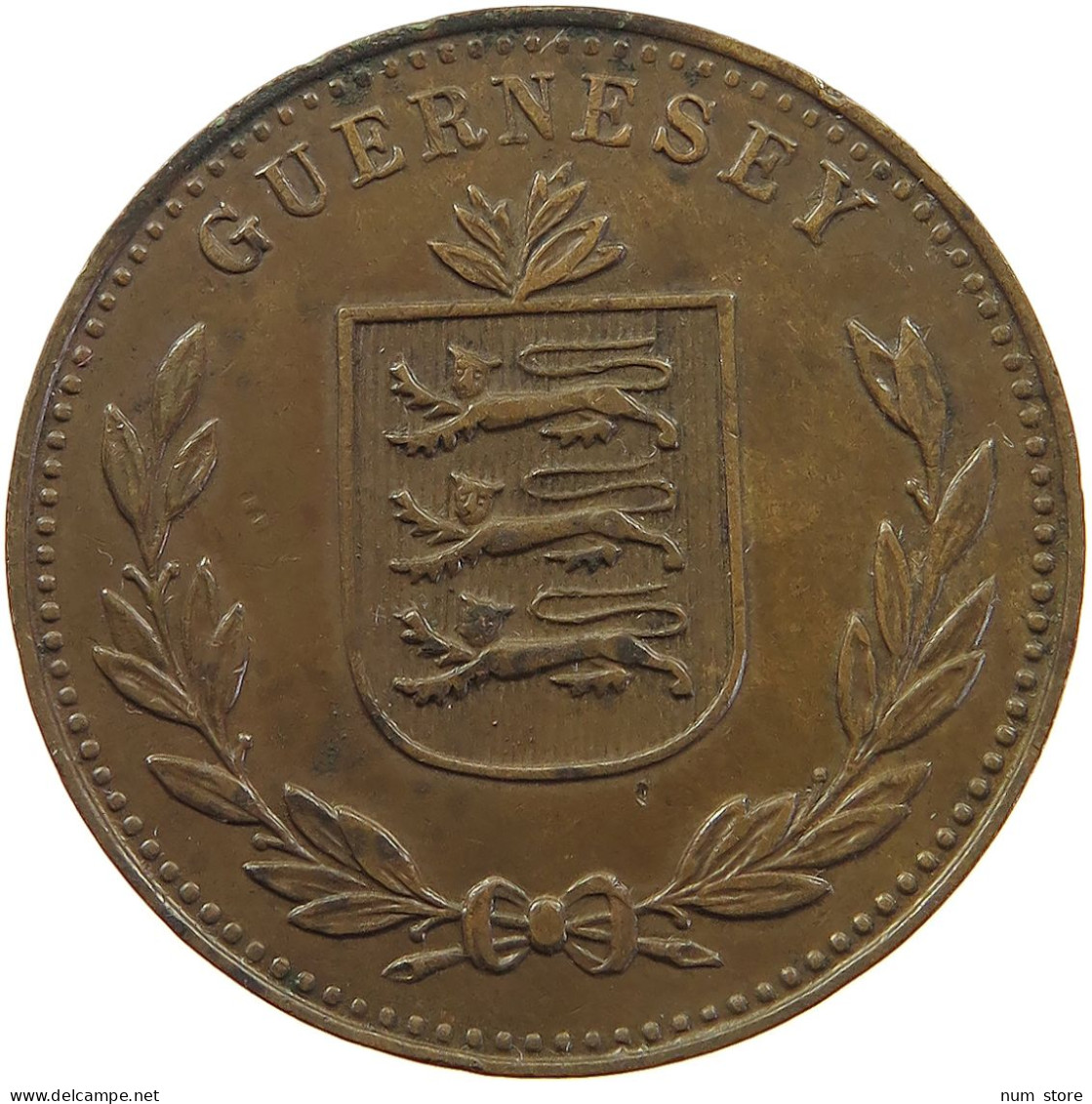 GUERNSEY 8 DOUBLES 1934 LOUIS I. (1861-1889) #MA 101946 - Guernsey