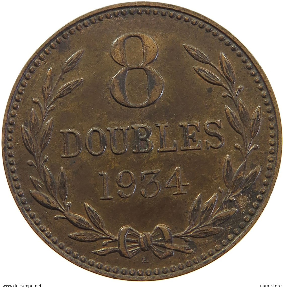 GUERNSEY 8 DOUBLES 1934 GEORGE V. (1910-1936) #MA 064887 - Guernesey