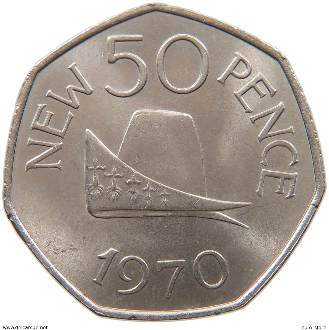 GUERNSEY 50 PENCE 1970 ELIZABETH II. (1952-) #MA 064902 - Guernesey