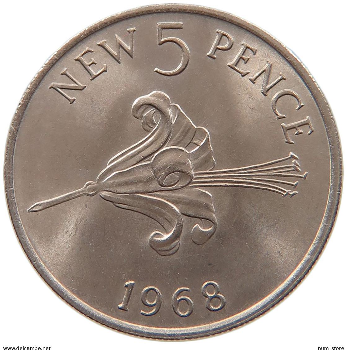 GUERNSEY 5 PENCE 1968 ELIZABETH II. (1952-) #MA 064910 - Guernsey