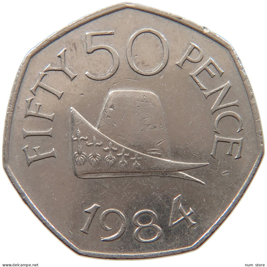 GUERNSEY 50 PENCE 1984 ELIZABETH II. (1952-) #MA 064904 - Guernesey