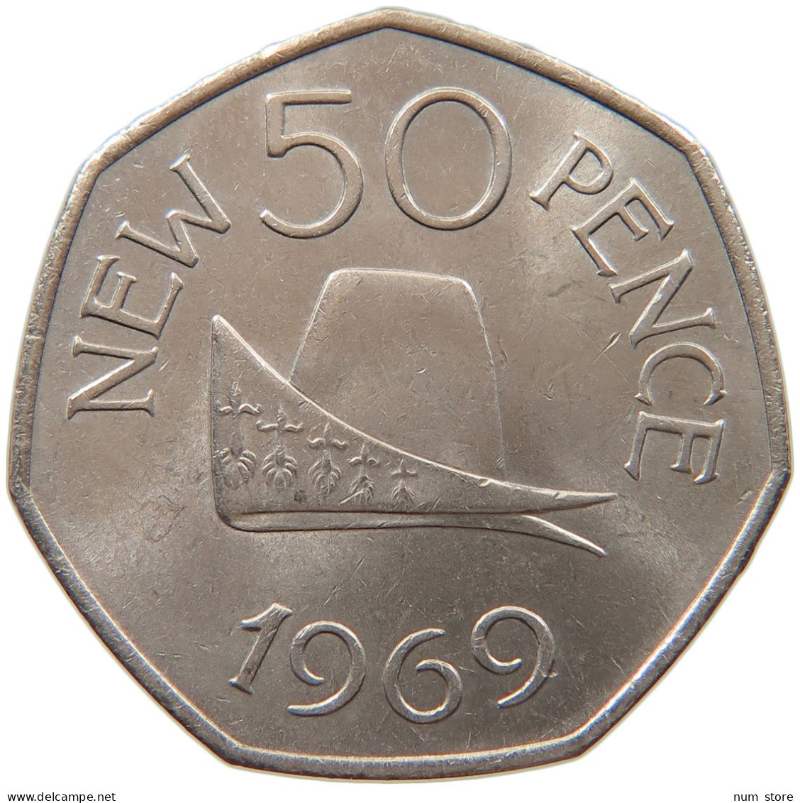 GUERNSEY 50 PENCE 1969 ELIZABETH II. (1952-) #MA 064903 - Guernsey