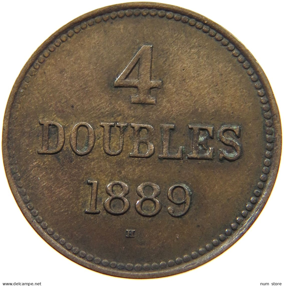 GUERNSEY 4 DOUBLES 1889 VICTORIA (1837-1901) #MA 001700 - Guernesey