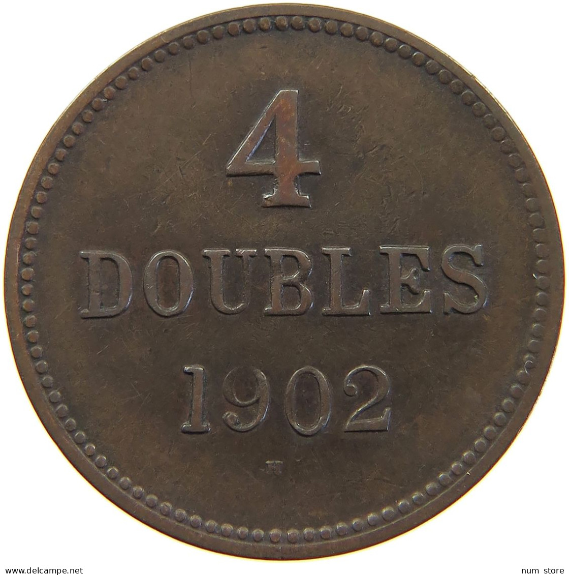 GUERNSEY 4 DOUBLES 1902 EDWARD VII., 1901 - 1910 #MA 064894 - Guernesey