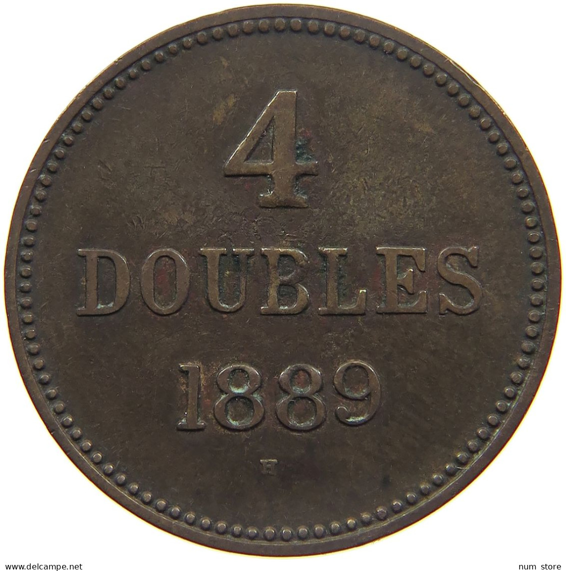 GUERNSEY 4 DOUBLES 1889  #MA 025683 - Guernesey