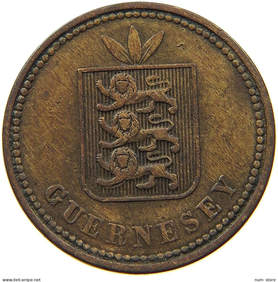 GUERNSEY 2 DOUBLES 1868  #MA 100972 - Guernesey