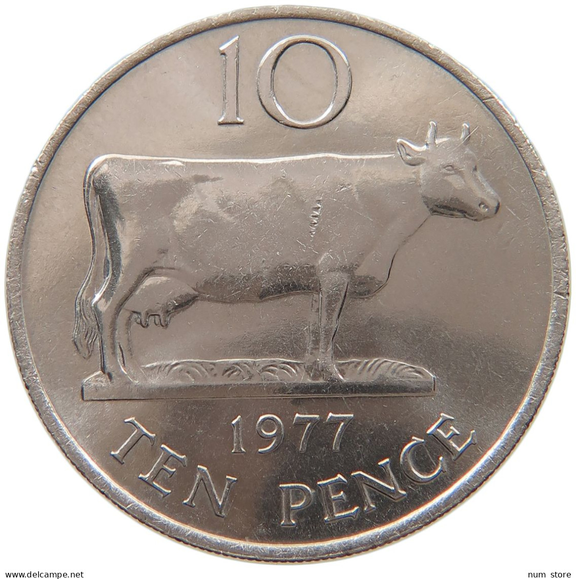 GUERNSEY 10 PENCE 1977 ELIZABETH II. (1952-) #MA 064905 - Guernsey