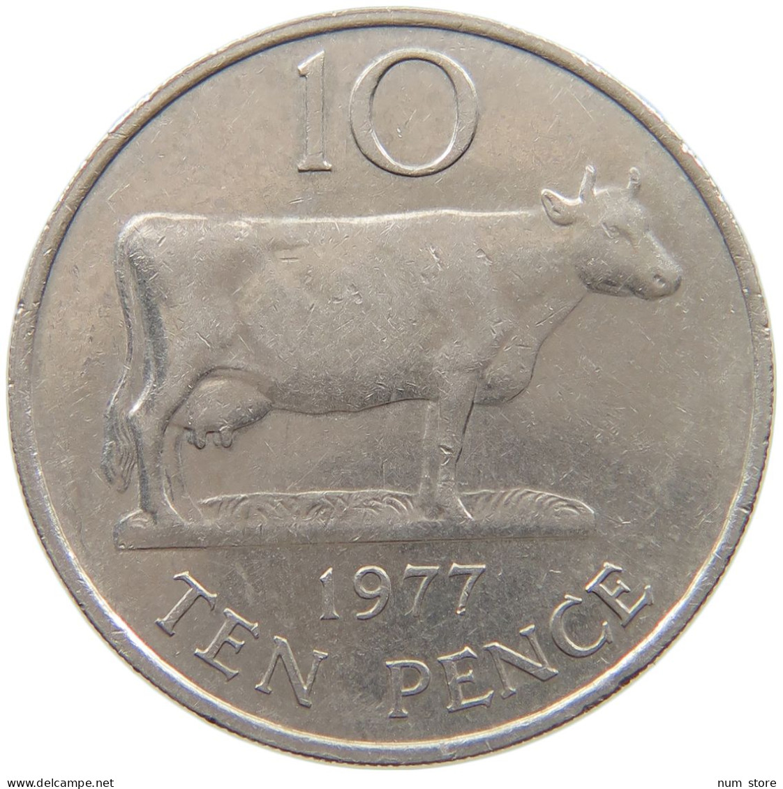 GUERNSEY 10 PENCE 1977  #MA 025685 - Guernesey