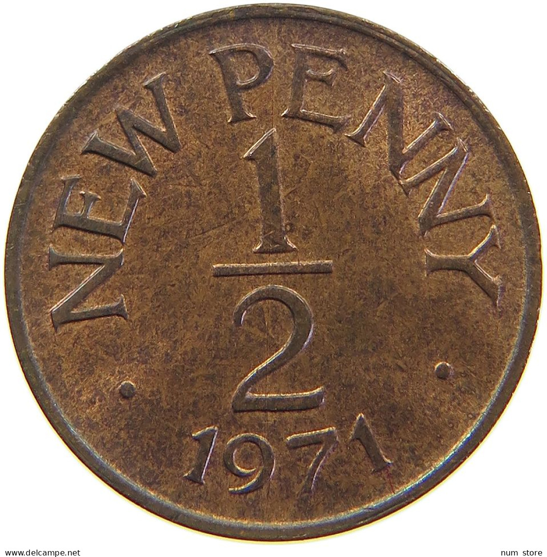 GUERNSEY 1/2 PENNY 1971 ELIZABETH II. (1952-) #MA 064900 - Guernesey