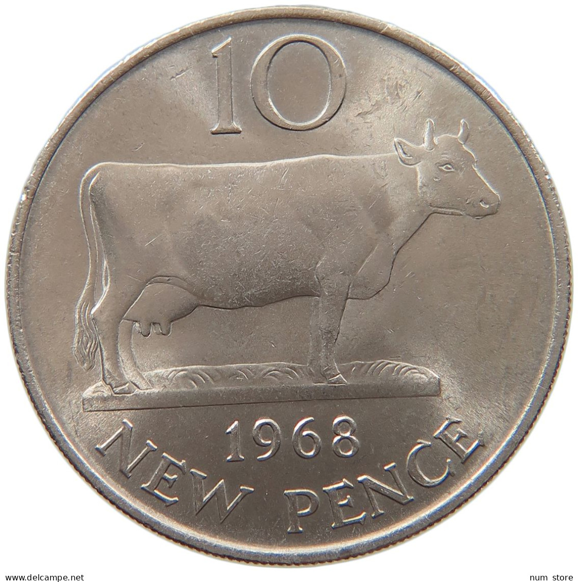 GUERNSEY 10 PENCE 1968 ELIZABETH II. (1952-) #MA 064906 - Guernsey