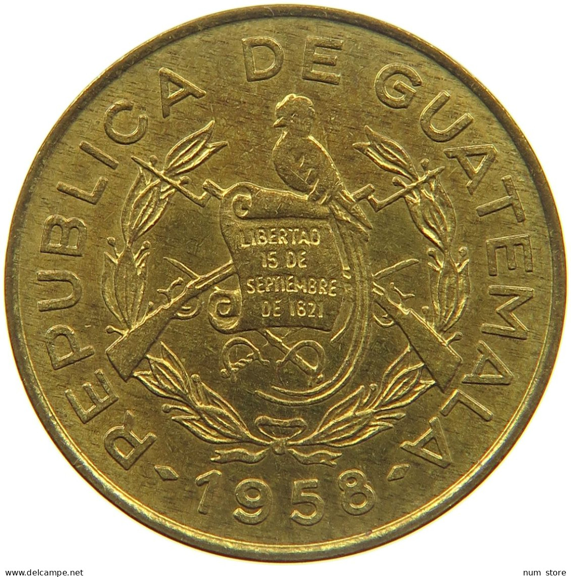 GUATEMALA CENTAVO 1958  #MA 025404 - Guatemala