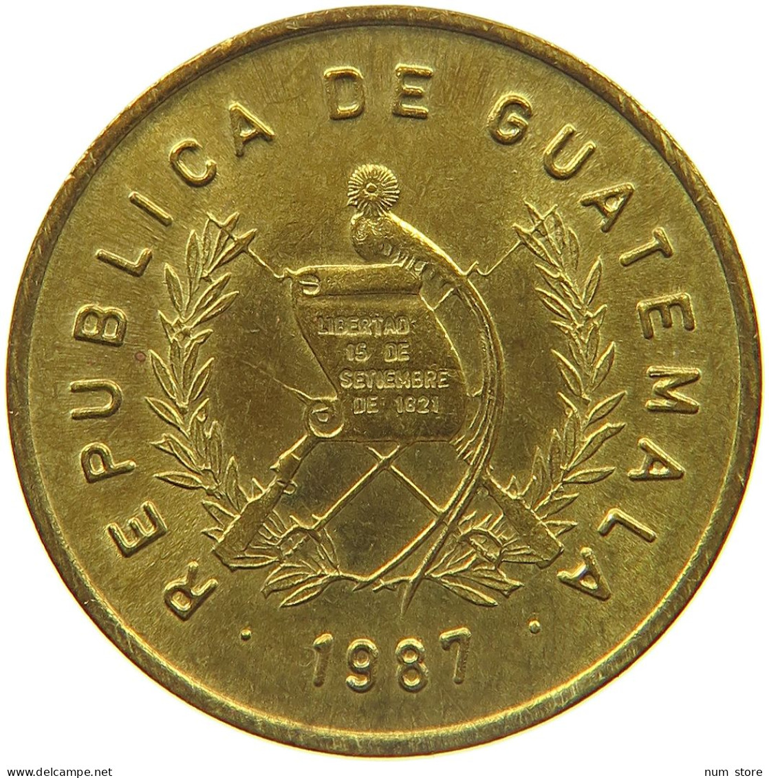 GUATEMALA CENTAVO 1987  #MA 025407 - Guatemala