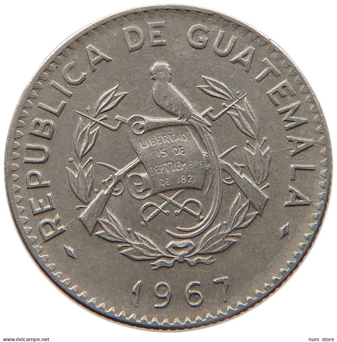 GUATEMALA 5 CENTAVOS 1967  #MA 063159 - Guatemala