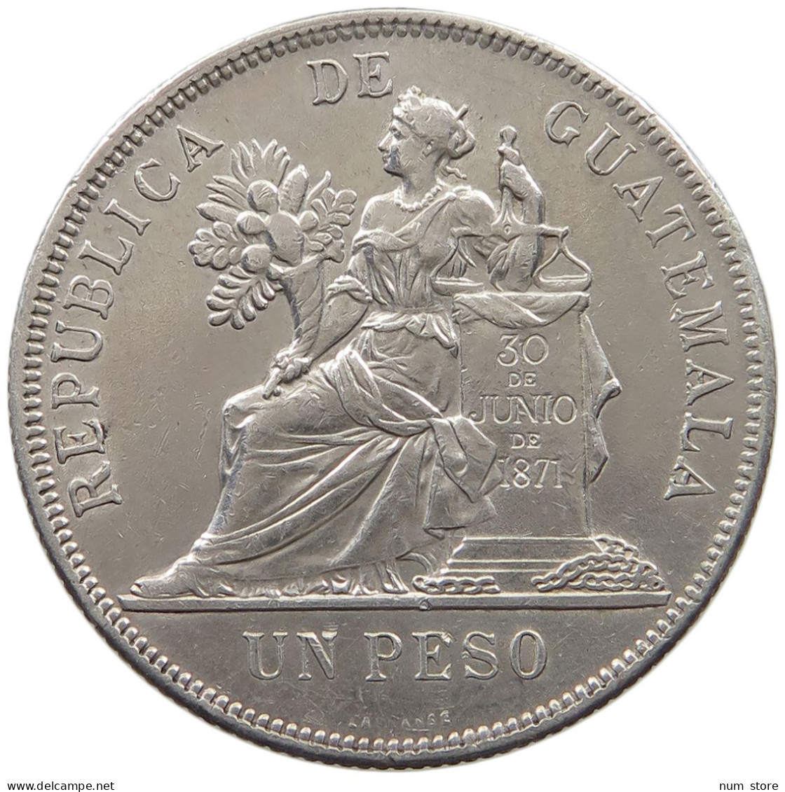 GUATEMALA PESO 1894  #MA 025397 - Guatemala